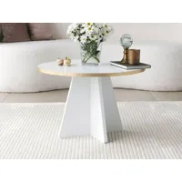 table basse ronde mushy 60 cm blanc