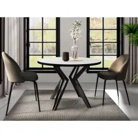 table repas extensible really 100 > 176 cm marbre blanc
