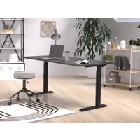 bureau à hauteur variable électrique robert 160 cm graphite/noir