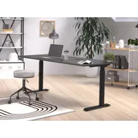 bureau à hauteur variable électrique robert 180 cm graphite/noir