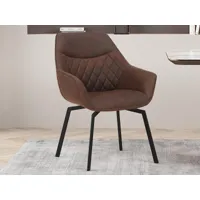 fauteuil pivotant dornot brun