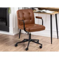 chaise de bureau cosmopolitan brun vintage