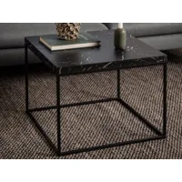 table basse carrée bareno 60 cm marbre noir