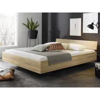 lit ixana 140x200 cm chêne sonoma avec tête de lit sans matelas avec sommier