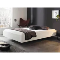 lit ixana 140x200 cm blanc laqué sans tête de lit