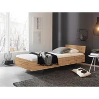 lit ixana 90x200 cm chêne artisan avec tête de lit sans matelas avec sommier