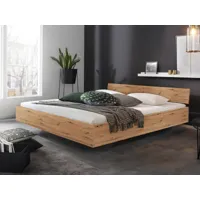lit ixana 180x200 cm chêne artisan avec tête de lit sans matelas avec sommier