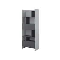 armoire bureau conception pro 1 porte 1 tiroir gris/graphite