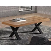 table basse lieze 130 cm bois tropix avec pieds en x