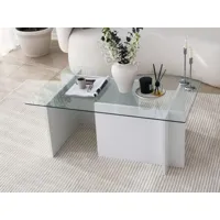 table basse rectangulaire capella 105 cm blanc