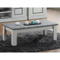 table basse rectangulaire emmanuel 120 cm chêne grisé/béton