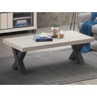 table basse rectangulaire archimede 130 cm chêne naturel/noir