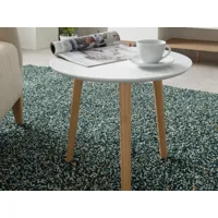 table d'appoint ronde imotep 48 cm blanc-pin