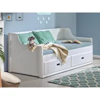 lit canapé enfant falone 80x200 cm pin blanc