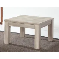 table basse stonage carré chêne aubier gris/marbre