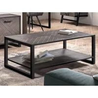 table basse rectangulaire imperio 120 cm gris cendré