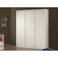 armoire enfant lara 3 portes blanc laqué satiné