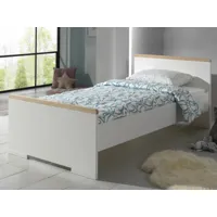 lit lonely 90x200 cm blanc sans tiroir de lit