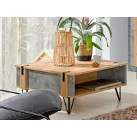 table basse milpo 80 cm chêne wotan/béton