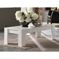 table basse madonna rectangulaire blanc laque