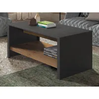 table basse rectangulaire monty 120 cm chêne lefkas/gris