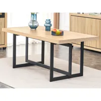 table repas industrielle nino 180 cm chêne wellington