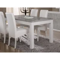 table repas romeo 190 marbre/blanc