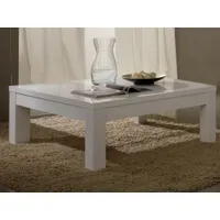 table basse romeo carrée blanc laque