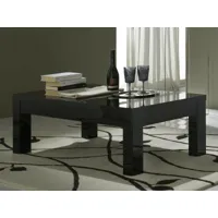table basse romeo rectangulaire noir laque