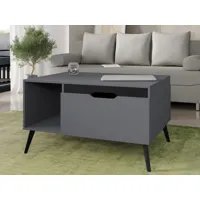 table basse rectangulaire dadizele gris/noir