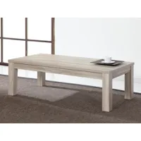 table basse stonage rectangulaire chêne aubier gris/marbre