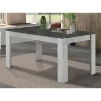 table repas giardino 160 cm blanc/graphite