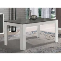 table repas giardino 190 cm blanc/graphite