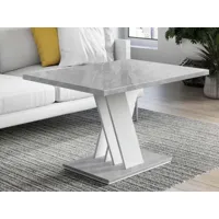 table basse masov 100 cm blanc/béton