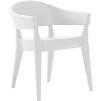 alma design set de 2 fauteuils jo (blanc - polyéthylène)