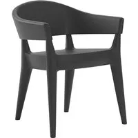 alma design set de 2 fauteuils jo (anthracite - polyéthylène)