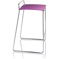 alma design set de 2 tabourets estrosa h 67 cm (violet - acier chromé et aluminium)