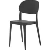 alma design set de 4 chaises amy (anthracite - polypropylène)