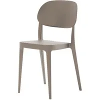 alma design set de 4 chaises amy (sable - polypropylène)