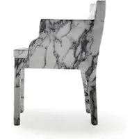 baleri italia chaise avec accoudoirs louis xv goes to sparta (marbre de carrare - tissu dacron)
