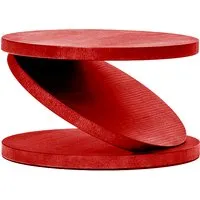baleri italia table basse match point (30° chêne verni rouge - bois multi-couches palqué)