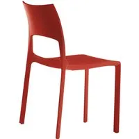 bonaldo set de 2 chaises idole (rouge brique - polypropylène opaque)