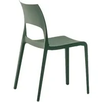 bonaldo set de 2 chaises idole (vert olive - polypropylène opaque)