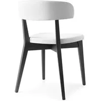 connubia chaise siren cb/1536 (structure en hêtre couleur graphite, assise en ekos blanc - hêtre et faux-cuir)