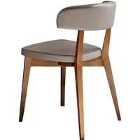 connubia chaise siren cb/1536 (structure en hêtre couleur noyer, assise en ekos tourterelle - hêtre et faux-cuir)