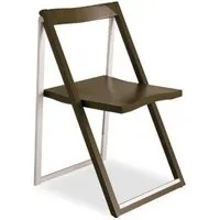 connubia set 2 chaises pliantes skip cb/207 (wengè - aluminium satiné/bois massif)