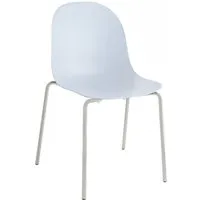 connubia set de 2 chaises academy cb/1663 (structure chromée, assise blanc optique opaque - métal et polypropylène)
