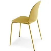 connubia set de 2 chaises academy cb/1663 (structure et assise moutarde opaque - métal et polypropylène)