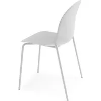 connubia set de 2 chaises academy cb/1663 (structure et assise blanc optique opaque - métal et polypropylène)