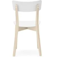 connubia set de 2 chaises jelly cb/1528 (structure hêtre blanchi, assise blanc optique opaque - bois de hêtre et polypropylène)